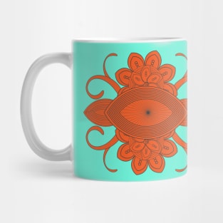 Abstract Doodle Flower Mug